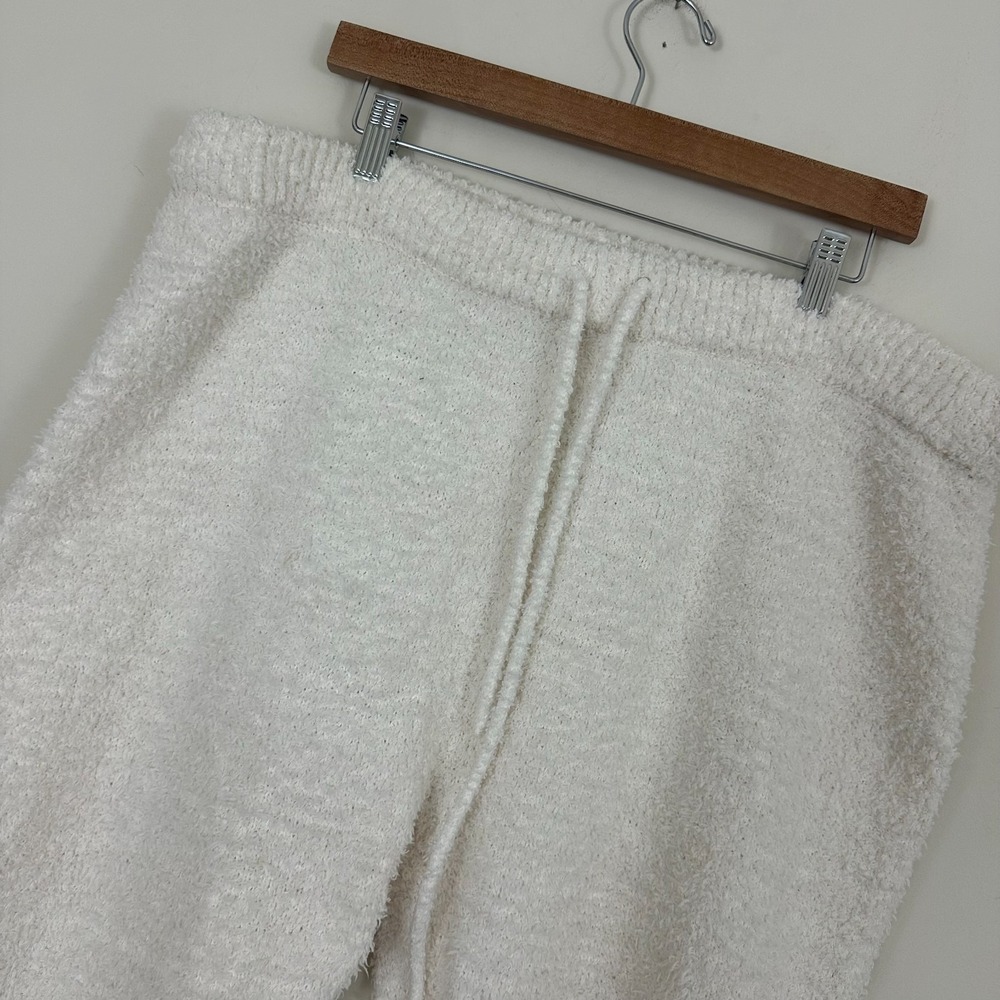 Esmara Plush Trousers Beige Drawstring Waist Tapered Leg Casual Womens XL 16/18